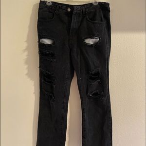 NASTY GAL SEEING SHRED DISTRESSED JEANS